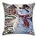 PSDWETS Christmas Tree Snowman Decorations Pillow Covers Set of 4 Christmas Winter Decor Throw Pillow Covers Cushion Cover 18 X 18