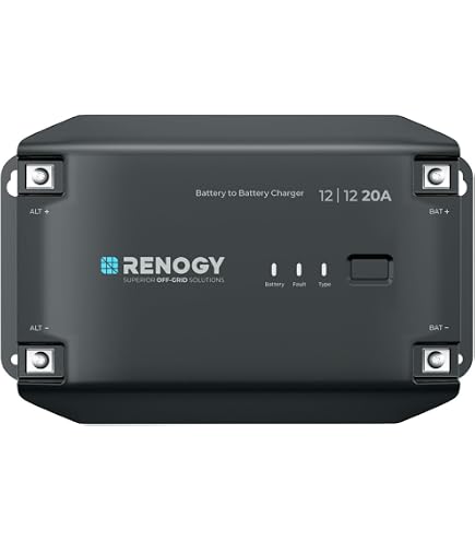 Renogy 12V 40A DC to DC Battery Charger for AGM, Gel and Lithium