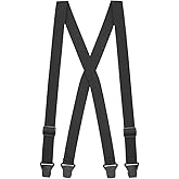 Suspender Store Airport-Friendly Undergarment Suspenders - 1.5-Inch Wide Soft Elastic - Nylon Clip - 2 Colors & 4 Sizes