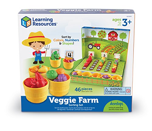 Learning Resources Veggie Farm Sorting Set, 46 Pieces