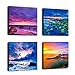Ocean Coast Canvas Wall Art Beach Sunset Picture Prints Nature Pictures Modern Blue Wall Decor Canvas Artwork 12
