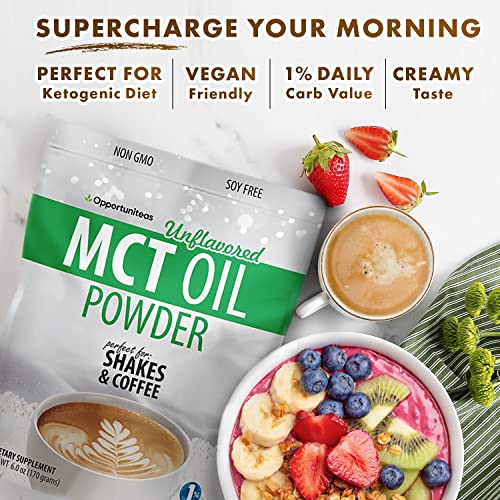 Opportuniteas MCT Oil Powder Keto Creamer for Coffee, Tea, Drinks