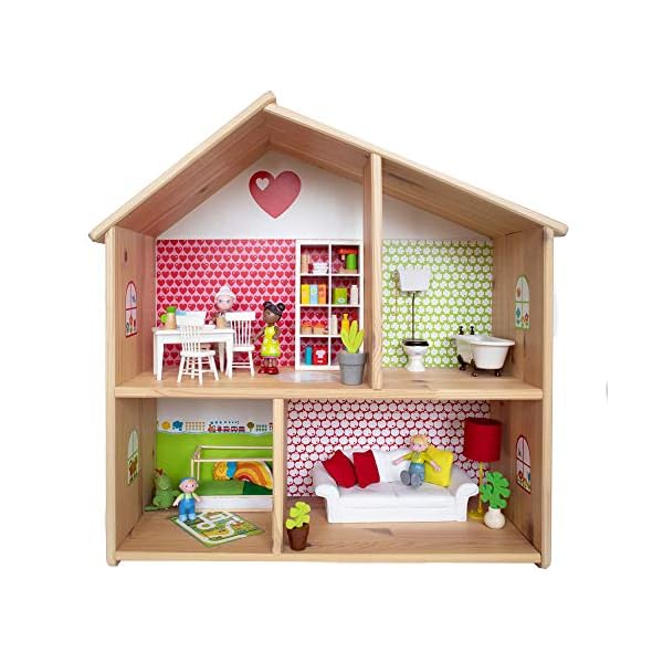 Limmaland Puppenhaus Tapete für IKEA FLISAT Holz Puppenhaus - Möbel Nicht inklusive - byGraziela Design