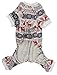 Xmas Grey Reindeer Clothes Cotton Pet Dog Christmas Pajamas Jumpshit X-Large 22