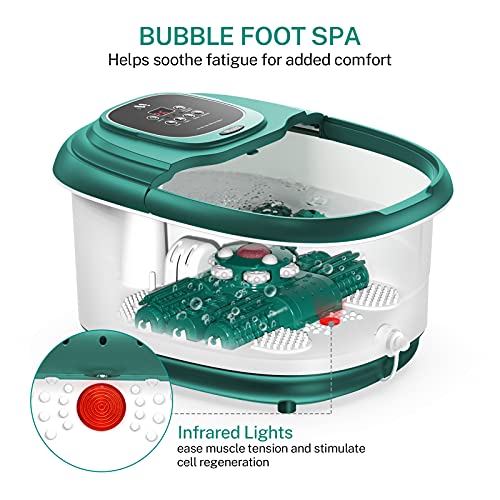 Foot Spa Bath Massager with Heat,Misiki Pedicure Foot Spa with 3
