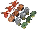 REALISTIC DELUXE TOY DINOSAUR FINGER PUPPETS - One Dozen