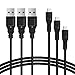 iXCC [3Pack][3ft, 6ft, 10ft] Micro USB Charger Cable, Cell Phone Charging and Data Cable for Smart Phones, Tablets, PC, Printers