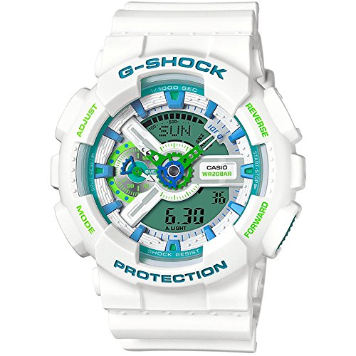 Casio ga110wg-7a white 55mm resin g-shock mens watch