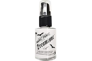 MANIC PANIC Dreamtone Flawless White Liquid Foundation - Full Coverage White Foundation And Color Corrector with Demi Matte Finish - Cosplay, Halloween Makeup, & Everyday Use (0.96oz)