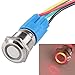 ESUPPORT 16mm 12V 3A Car Red Light Angel Eye Metal Push Button Switch Socket