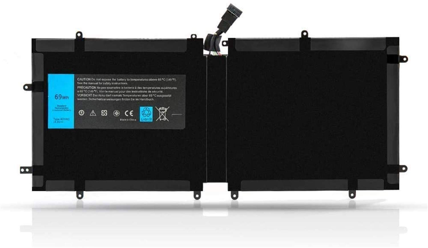 4DV4C D10H3 63FK6 Laptop Battery Replacement for Dell XPS 18 1810 1820 Series(14.8V 69Wh)