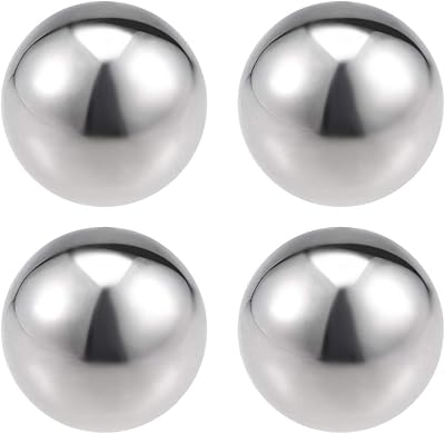 sourcing map 25mm Stainless Steel Hollow Ball - 4pcs Garden Decoration