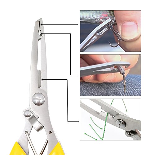 Angelzange, Edelstahl, Fischschnurschneider, Fischhaken-Entferner, Fischhalter, Salzwasser/Süßwasser-Angeln, Multi-Tools – Bild 6