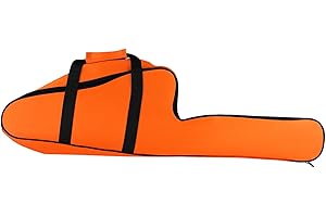 POWEKA Chainsaw Bag Carrying Case Portable Protection Waterproof Holder Fit for Stihl Husqvarna 12''/14''/16'' Chainsaw Storage Bag(Orange)