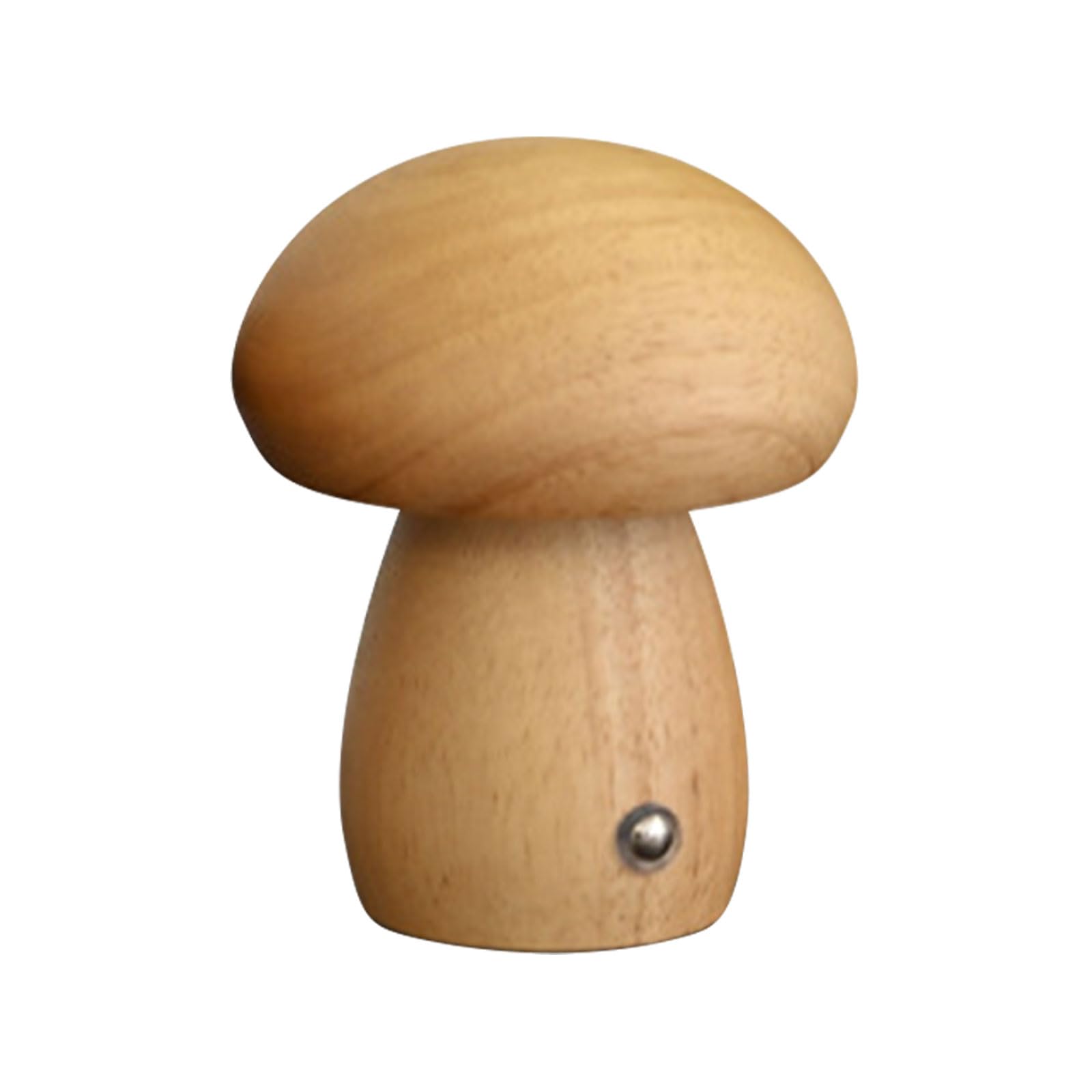 Wooden Mushroom Night Light, Cute Small Mushroom Desk Lamp, USB Rechargeable Mushroom Bedside Table Lamp, Adjustable Night Light for Bedroom Home Decor (Light Beech,Small)