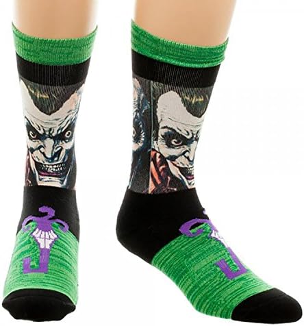DC Comics The Joker Sublimated Design Marled Crew Socks