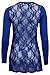 My1stWish Womens 78S Floral Lace Back Ladies Long Boyfriend Summer Cardigan Size 8/10 Royal Blue