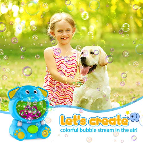 WisToyz Bubble Machine Elephant Bubble Blower Bubble Toys 500+ Bubbles