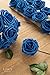 Ling's moment Artificial Flowers Royal Blue Rose 50pcs Real Looking Fake Roses w/Stem for DIY Wedding Bouquets Centerpieces Bridal Shower Party Home Decorations