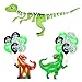 AKINGSHOP Dinosaur Party Supplies, Dinosaur Happy Birthday Banner Jurassic World Party Supplies Baby Dinosaur Party Decorations Set Green Dino Party Balloons Cake Toppers for Kids Birthday(Style 1)