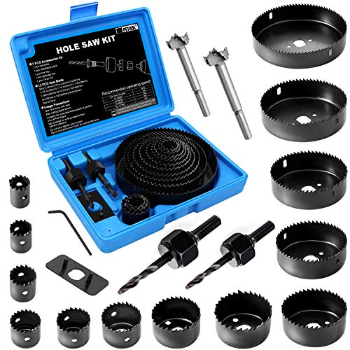 Hole Saw Set, 22PCS Hole Saw Kit with 3/4