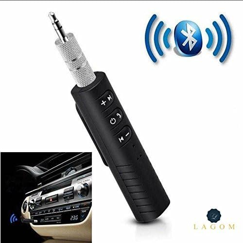 KNK Wireless Bluetooth Receiver Adapter | Car Bluetooth | AUX Audio Stereo Music | Hands Free Car Kit