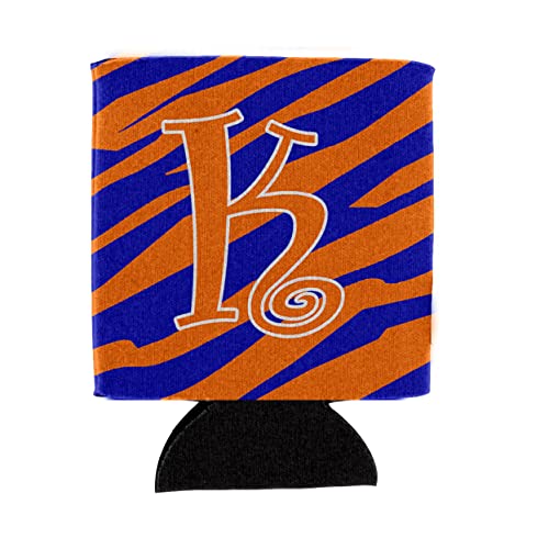 Caroline's Treasures CJ1036-KCC Letter K Initial Tiger Stripe Blue and Orange C…