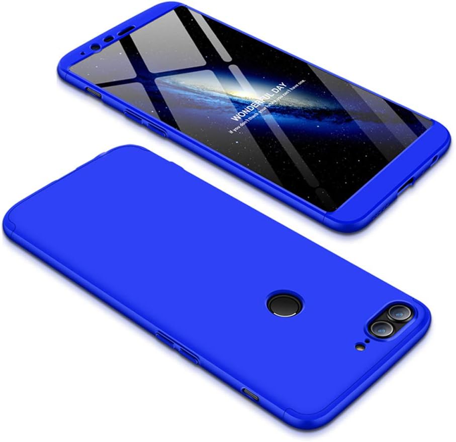 JMGoodstore case Compatible Oneplus 5T,360 Full Body Coverage Degree Protection 3 in 1 Combination Anti-Scratch PC Ultra-thin Skin cover Screen Protector (Blue)