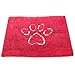 Dog Gone Smart Dirty Dog Doormat - Fast Drying Rug with Super Gripper Backing for Clean Floors - Super Absorbent and Machine Washable Mat for Muddy Paws - Maroon