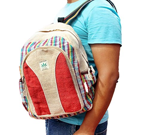 Rucksack aus Hanf, cultbagz Nepal Handmade, Backpack e.Nose – Bild 5