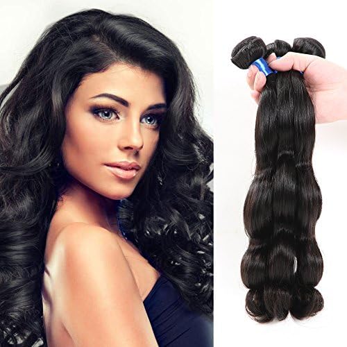 VIVI BABI Hair Brazilian Body Wave Virgin Human Hair 4 Bundles Body Wave Bundles Natural Color (12"14"16"18")