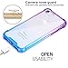 BAISRKE Clear Case for iPhone 7, Slim Shock Absorption Protective Cases Soft TPU Bumper & Hard Plastic Back Cover for iPhone 7 & iPhone 8 [4.7 inch] - Blue Purple Gradient