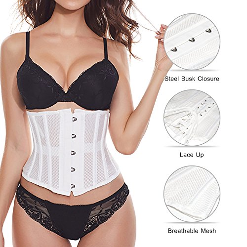 SHAPERX-Donna-Corsetto-Mesh-Waist-Trainer-Bustino-Modellante-Body-Shaper-Perdita-di-Peso