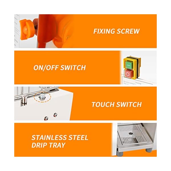 Nurxiovo Commercial Orange Juicer Machine 110V/120V Automatic Citrus