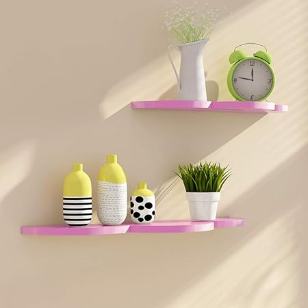 Xxhdee Shelf Pink Wall Shelf Partitions Children S Room Study Wall Mount Multi Size Wall Shelf Amazon Co Uk Kitchen Home