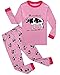 Family Feeling Cow Little Girls' 2 Piece Pajamas Sets 100% Cotton Sleepwears