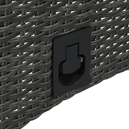 greemotion 128608 Rattansessel LAS Vegas - Hochlehner Gartenstuhl, Rückenlehne verstellbar, Grau/Anthrazit, 5.9 x 6.6 x 11 cm – Bild 7