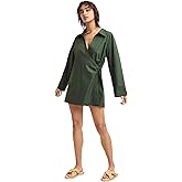 Vitamin A Women's Swimwear Cotton Poplin Elodi Wrap Dress Swimsuit Cover Up