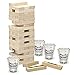 Gifts Infinity Tumbling Tower Drinking Game for Adults – Includes 4 Shot Glasses and 60 Challenge Wooden Blocks, Exciting Adult Party Game for Game Nights, Idea for Friends and Family