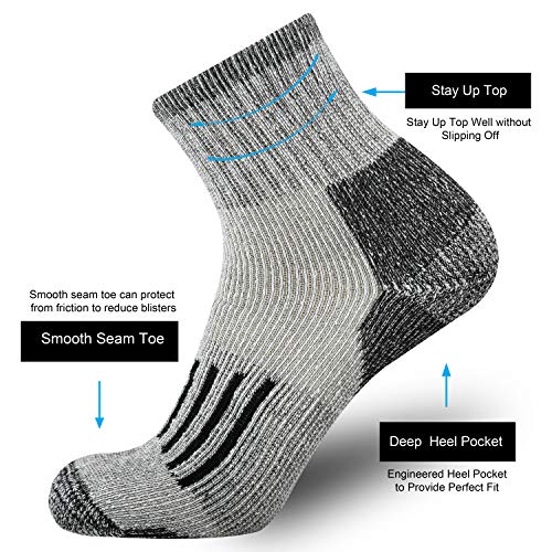 ONKE Merino Wool Low Cut Socks for Men Outdoor Trail Running Hiking Hiker All Season Quarter