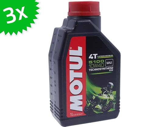 3X 1 Liter Motoröl MOTUL 4T 10W40-5100 3 Liter 4 Takt ÖL Oil OEL Roller MOFA