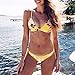 Women Bikini,kaifongfu, 1 Set Sexy Swimwear Push-Up Padded Bra Swimsuit Beachwear (M, Yellow)