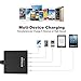 USB Fast Charging Station for Multiple Devices, EKYOUNG 40W 5-Port USB 3.0 Wall Charger for iPhone 6/7/8/X, Samsung Galaxy, iPad Air 2/Mini 3, LG, Nexus (White) (Black)