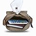 Harwish Men's Multifunctional Canvas Messenger Handbag Outdoor Sports Over Shoulder Crossbody Side Bag (Coffee)