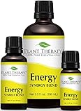 Energy Synergy Essential Oil Blend (Physical Energy). 100% Pure, Undiluted, Therapeutic Grade. (Blend of: Peppermint, Rosemary, Lemon and Eucalyptus)
