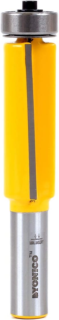 Yonico 14127 2-Inch Down Shear Flush Trim Router Bit 1/2-Inch Shank