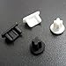 uxcell 15sets Micro USB 3.5mm Earphone Anti Dust Cap Cover Black for Smart Phone
