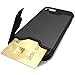 CoverON SecureCard Series Designed for Apple iPhone SE 2022 / SE 2020 / iPhone 8/7 Case, Credit Card Holder Kickstand Hybrid Phone Cover - Black