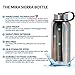 MIRA 40 oz Stainless Steel Vacuum Insulated Wide Mouth Water Bottle | Thermos Keeps Cold for 24 hours, Hot for 12 hours | Double Walled Powder Coated Travel Flask | Pearl Blue