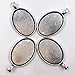 Dcatcher 24 PCS Bezel Pendant Trays Oval Cabochon Settings Trays Pendant Blanks, Antique Silver